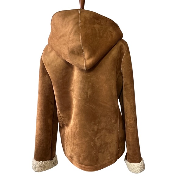 Chelsea & Theodore Faux Suede Shearling Jacket - Picture 4 of 10